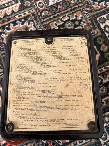 Vintage universal avometer - universal,
