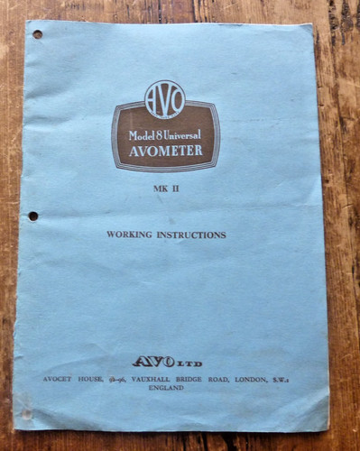Avo model avometer ii - 8,